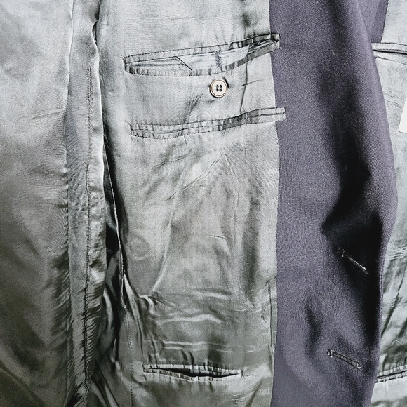 TravelSmith Men's Navy Blue Wool Blend Blazer Size 42L - Picture 14 of 16